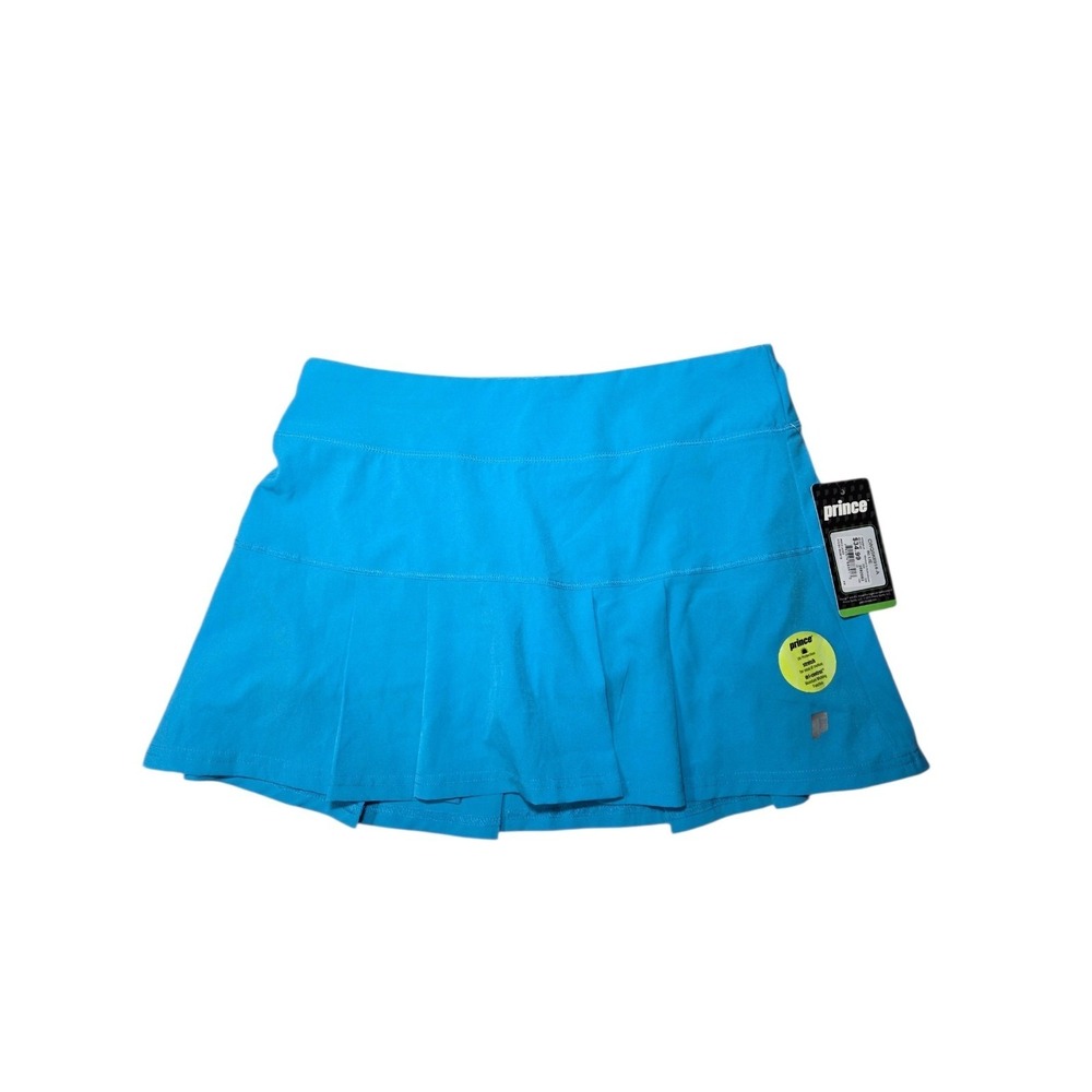 Prince Blue Pleated Activewear Low-Rise Mini‎ Skirt Skorts S Pull On NWT